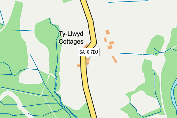 SA10 7DJ map - OS OpenMap – Local (Ordnance Survey)