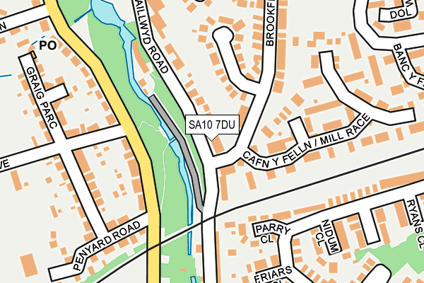 SA10 7DU map - OS OpenMap – Local (Ordnance Survey)