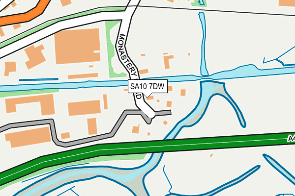 SA10 7DW map - OS OpenMap – Local (Ordnance Survey)