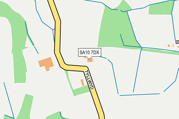 SA10 7DX map - OS OpenMap – Local (Ordnance Survey)