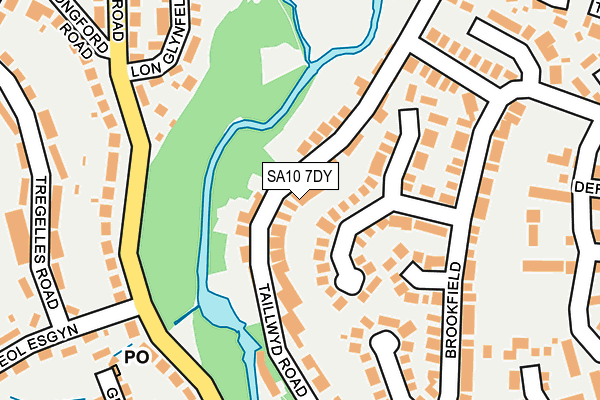 SA10 7DY map - OS OpenMap – Local (Ordnance Survey)