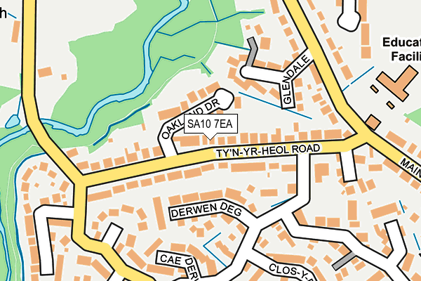 SA10 7EA map - OS OpenMap – Local (Ordnance Survey)