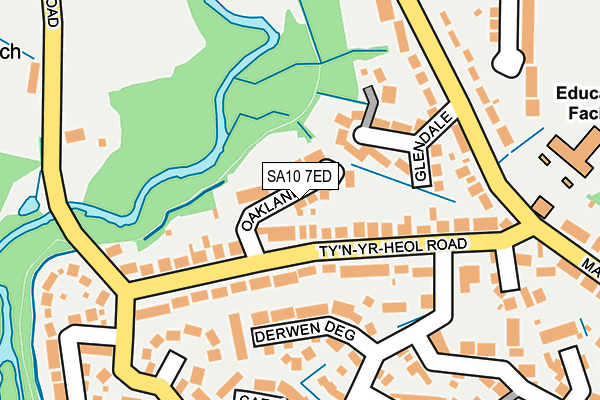 SA10 7ED map - OS OpenMap – Local (Ordnance Survey)