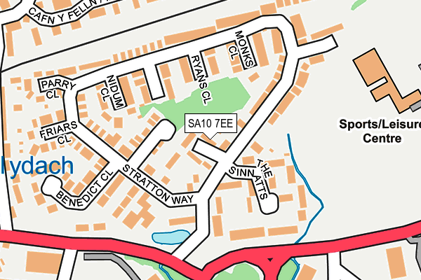 SA10 7EE map - OS OpenMap – Local (Ordnance Survey)