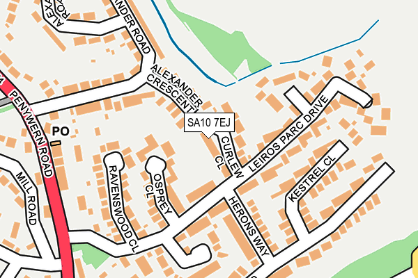 SA10 7EJ map - OS OpenMap – Local (Ordnance Survey)