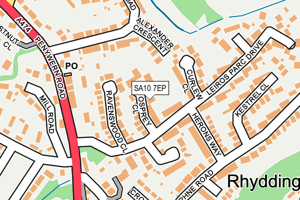 SA10 7EP map - OS OpenMap – Local (Ordnance Survey)