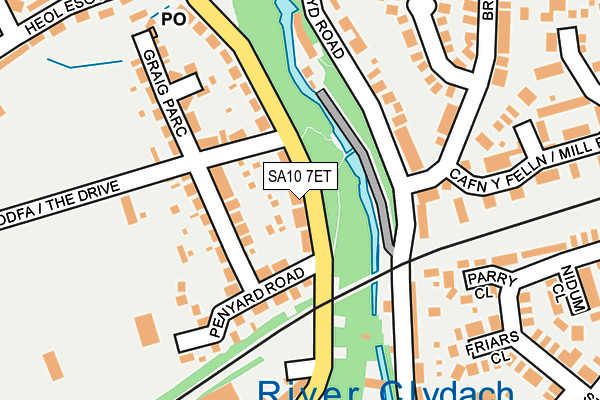 SA10 7ET map - OS OpenMap – Local (Ordnance Survey)