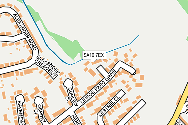 SA10 7EX map - OS OpenMap – Local (Ordnance Survey)