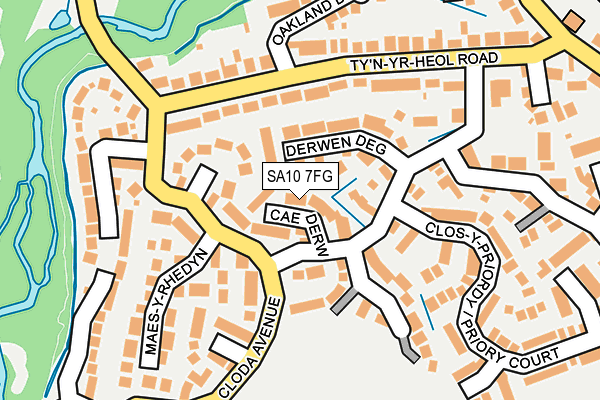 SA10 7FG map - OS OpenMap – Local (Ordnance Survey)