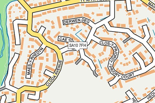 SA10 7FH map - OS OpenMap – Local (Ordnance Survey)