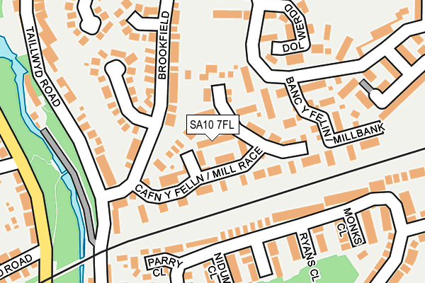 SA10 7FL map - OS OpenMap – Local (Ordnance Survey)