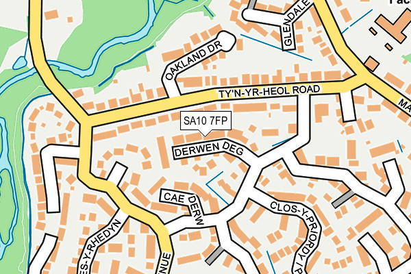 SA10 7FP map - OS OpenMap – Local (Ordnance Survey)