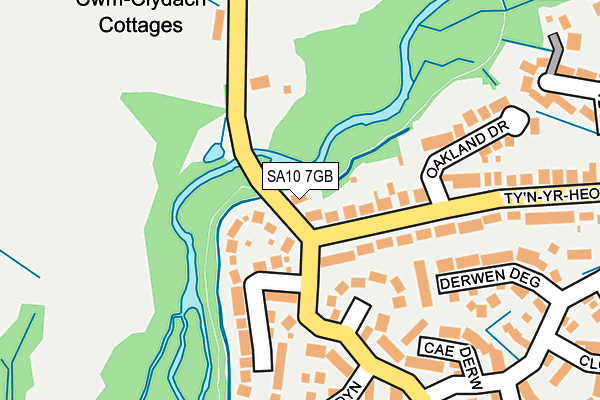 SA10 7GB map - OS OpenMap – Local (Ordnance Survey)
