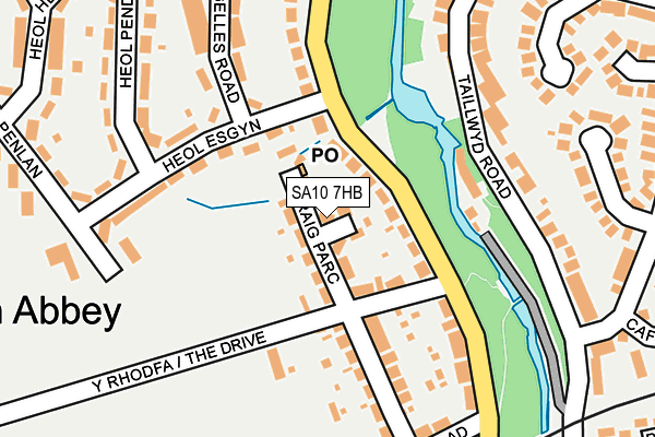 SA10 7HB map - OS OpenMap – Local (Ordnance Survey)