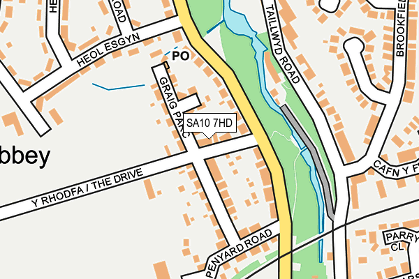 SA10 7HD map - OS OpenMap – Local (Ordnance Survey)