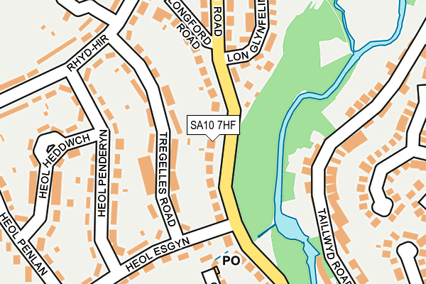 SA10 7HF map - OS OpenMap – Local (Ordnance Survey)