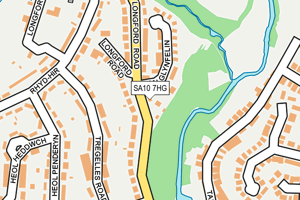 SA10 7HG map - OS OpenMap – Local (Ordnance Survey)