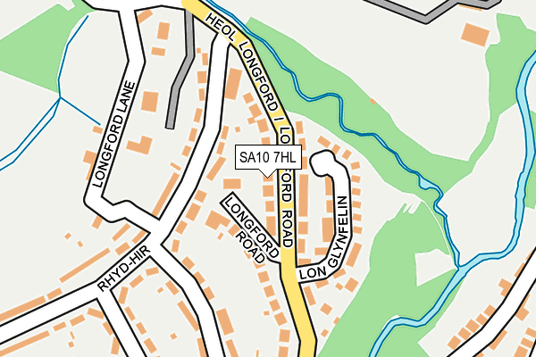 SA10 7HL map - OS OpenMap – Local (Ordnance Survey)