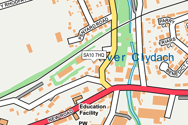 SA10 7HQ map - OS OpenMap – Local (Ordnance Survey)
