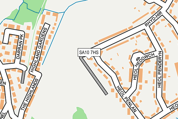SA10 7HS map - OS OpenMap – Local (Ordnance Survey)