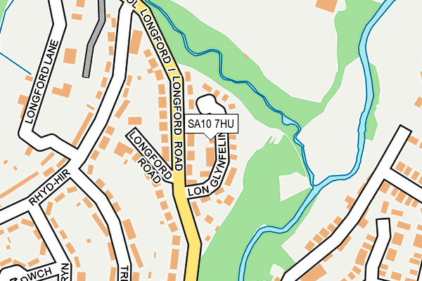SA10 7HU map - OS OpenMap – Local (Ordnance Survey)
