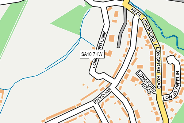 SA10 7HW map - OS OpenMap – Local (Ordnance Survey)