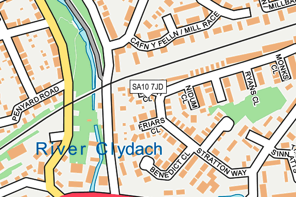 SA10 7JD map - OS OpenMap – Local (Ordnance Survey)