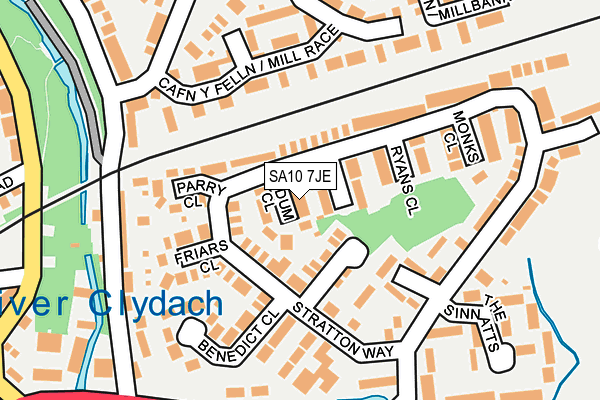 SA10 7JE map - OS OpenMap – Local (Ordnance Survey)