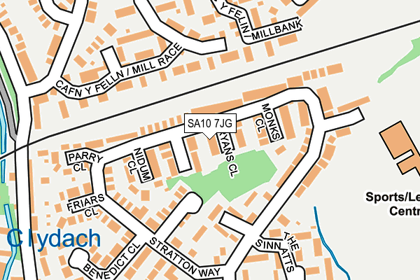 SA10 7JG map - OS OpenMap – Local (Ordnance Survey)