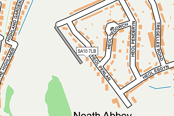 SA10 7LB map - OS OpenMap – Local (Ordnance Survey)