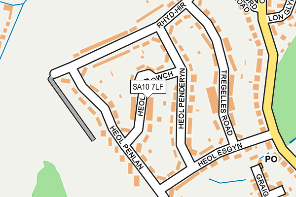 SA10 7LF map - OS OpenMap – Local (Ordnance Survey)