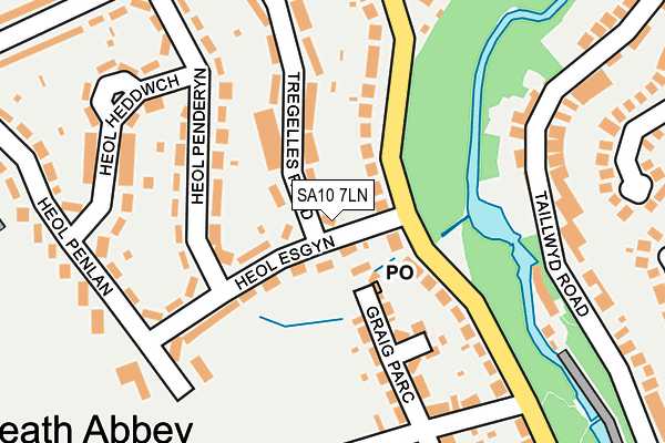 SA10 7LN map - OS OpenMap – Local (Ordnance Survey)