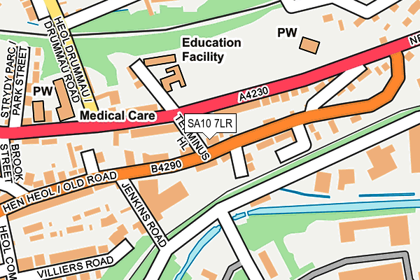 SA10 7LR map - OS OpenMap – Local (Ordnance Survey)