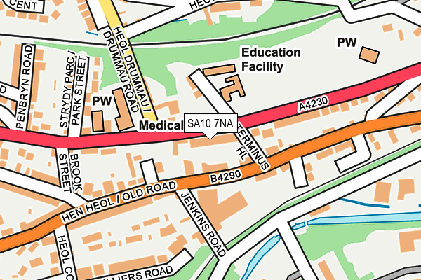 SA10 7NA map - OS OpenMap – Local (Ordnance Survey)