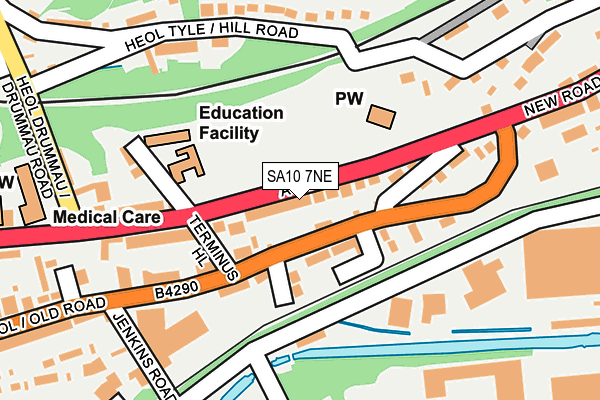 SA10 7NE map - OS OpenMap – Local (Ordnance Survey)