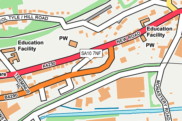 SA10 7NF map - OS OpenMap – Local (Ordnance Survey)