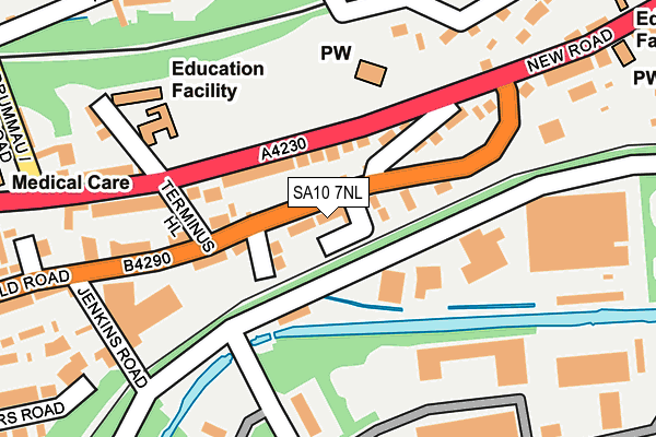 SA10 7NL map - OS OpenMap – Local (Ordnance Survey)