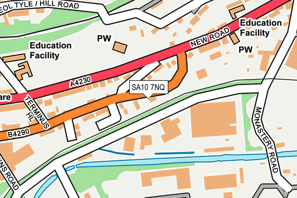 SA10 7NQ map - OS OpenMap – Local (Ordnance Survey)