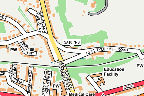 SA10 7NS map - OS OpenMap – Local (Ordnance Survey)