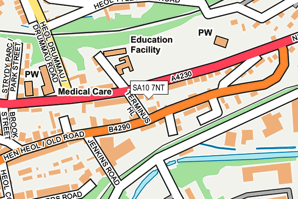 SA10 7NT map - OS OpenMap – Local (Ordnance Survey)