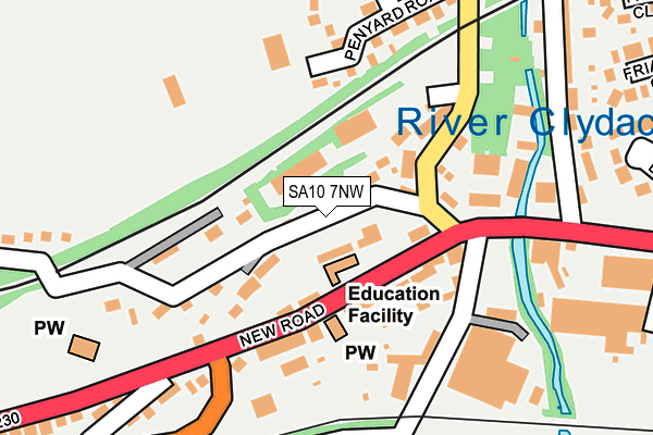 SA10 7NW map - OS OpenMap – Local (Ordnance Survey)