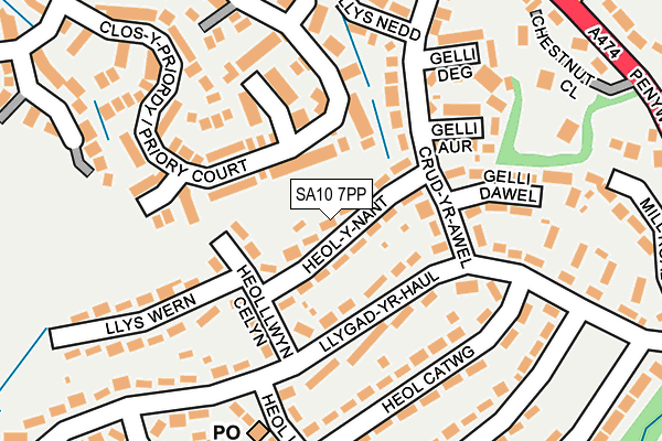 SA10 7PP map - OS OpenMap – Local (Ordnance Survey)