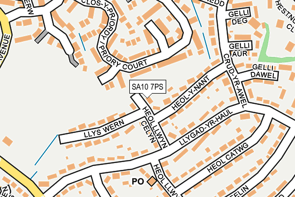 SA10 7PS map - OS OpenMap – Local (Ordnance Survey)