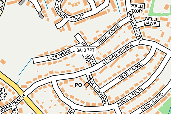 SA10 7PT map - OS OpenMap – Local (Ordnance Survey)