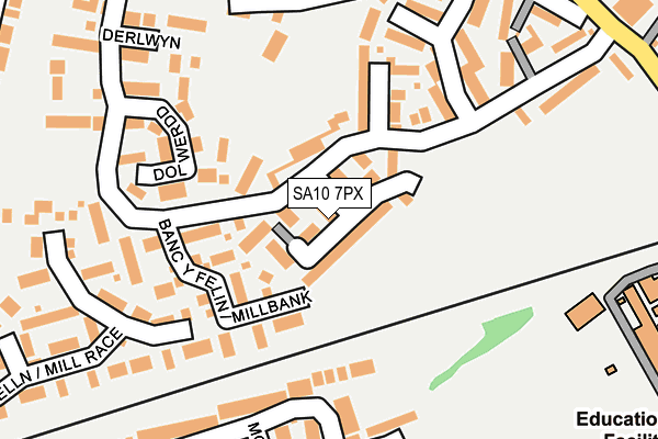 SA10 7PX map - OS OpenMap – Local (Ordnance Survey)