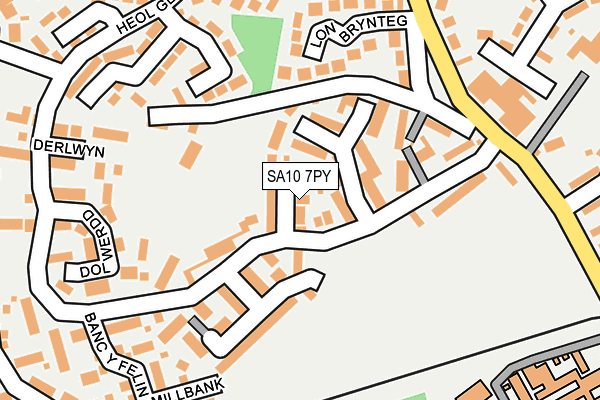 SA10 7PY map - OS OpenMap – Local (Ordnance Survey)