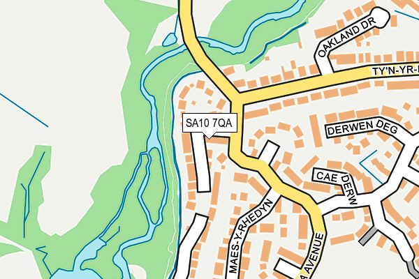 SA10 7QA map - OS OpenMap – Local (Ordnance Survey)