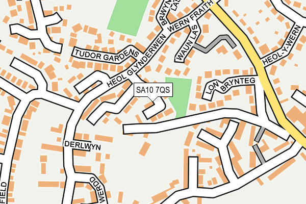 SA10 7QS map - OS OpenMap – Local (Ordnance Survey)