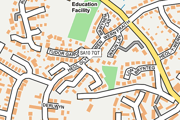 SA10 7QT map - OS OpenMap – Local (Ordnance Survey)