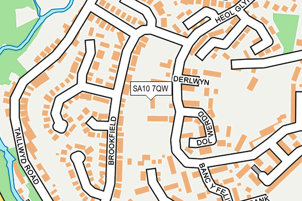 SA10 7QW map - OS OpenMap – Local (Ordnance Survey)
